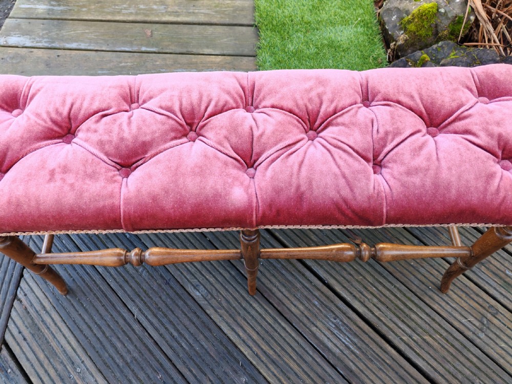 19c long stool or window seat. View IV