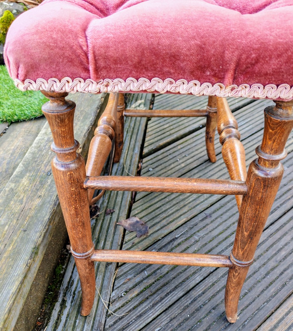 19c long stool or window seat. View V