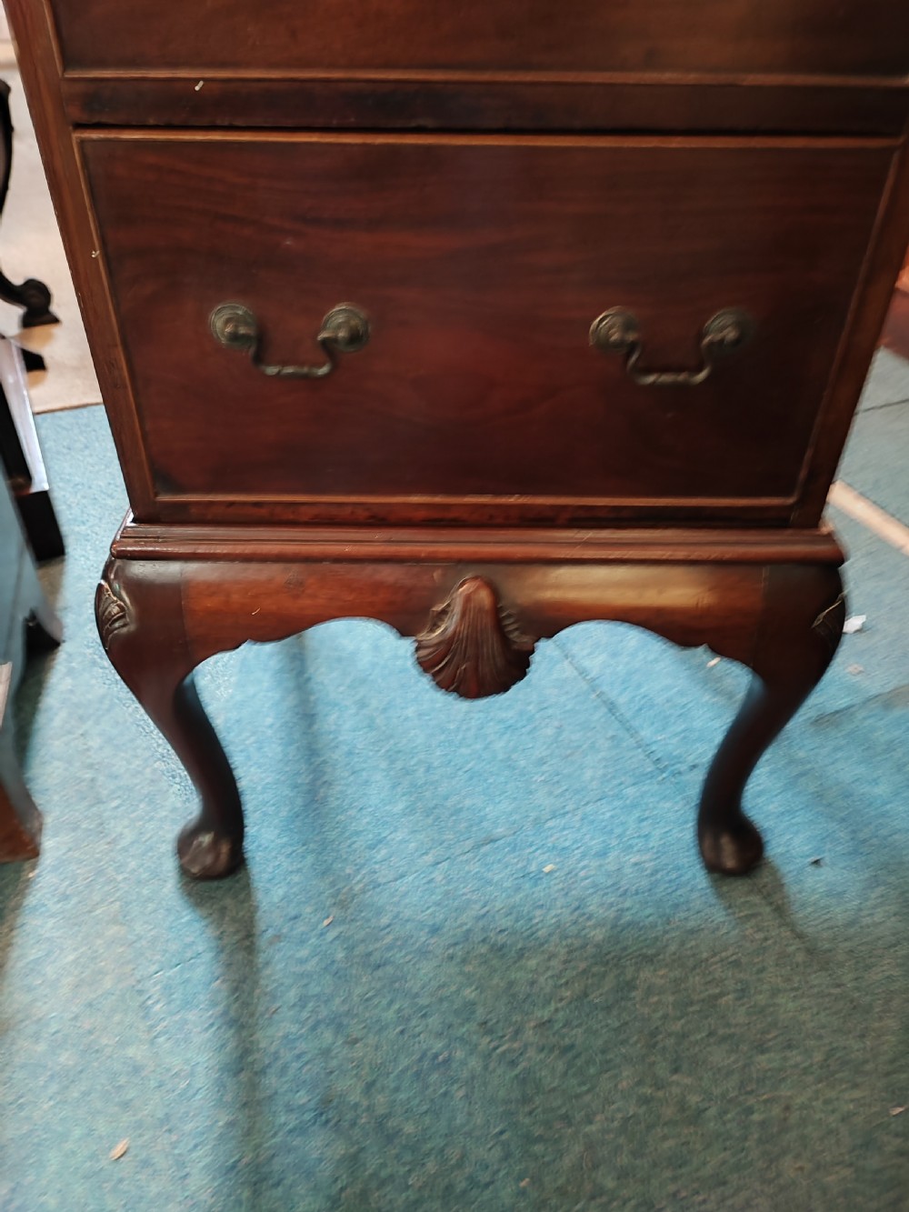 Antique mahogany tall chest of drawers. View VIII
