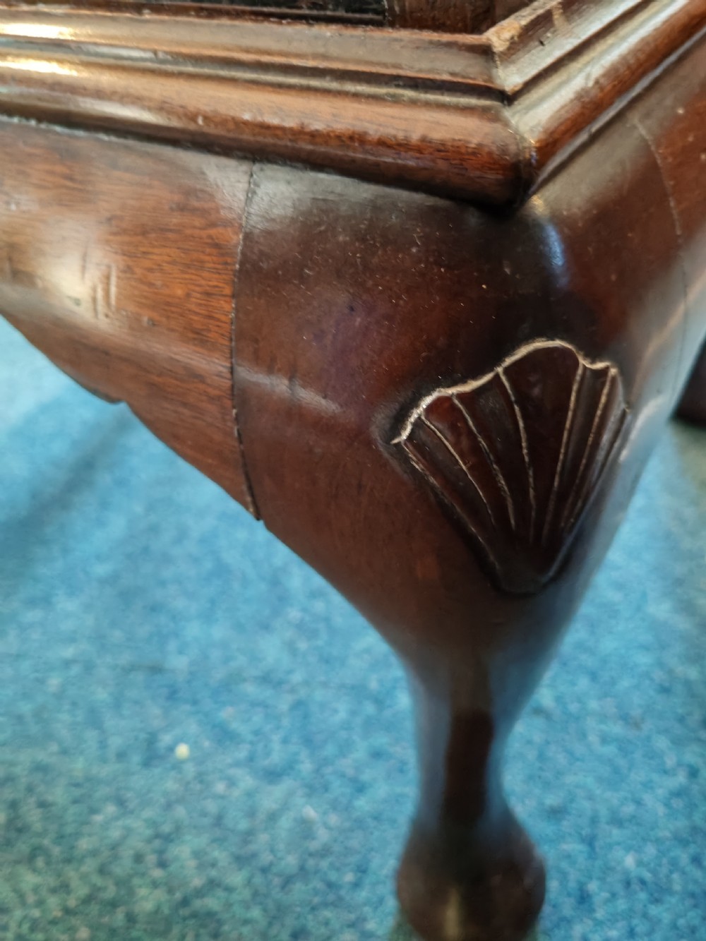 Antique mahogany tall chest of drawers. View IX