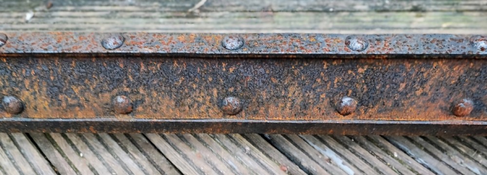 Antique ,grand arts and crafts iron fender  View IV