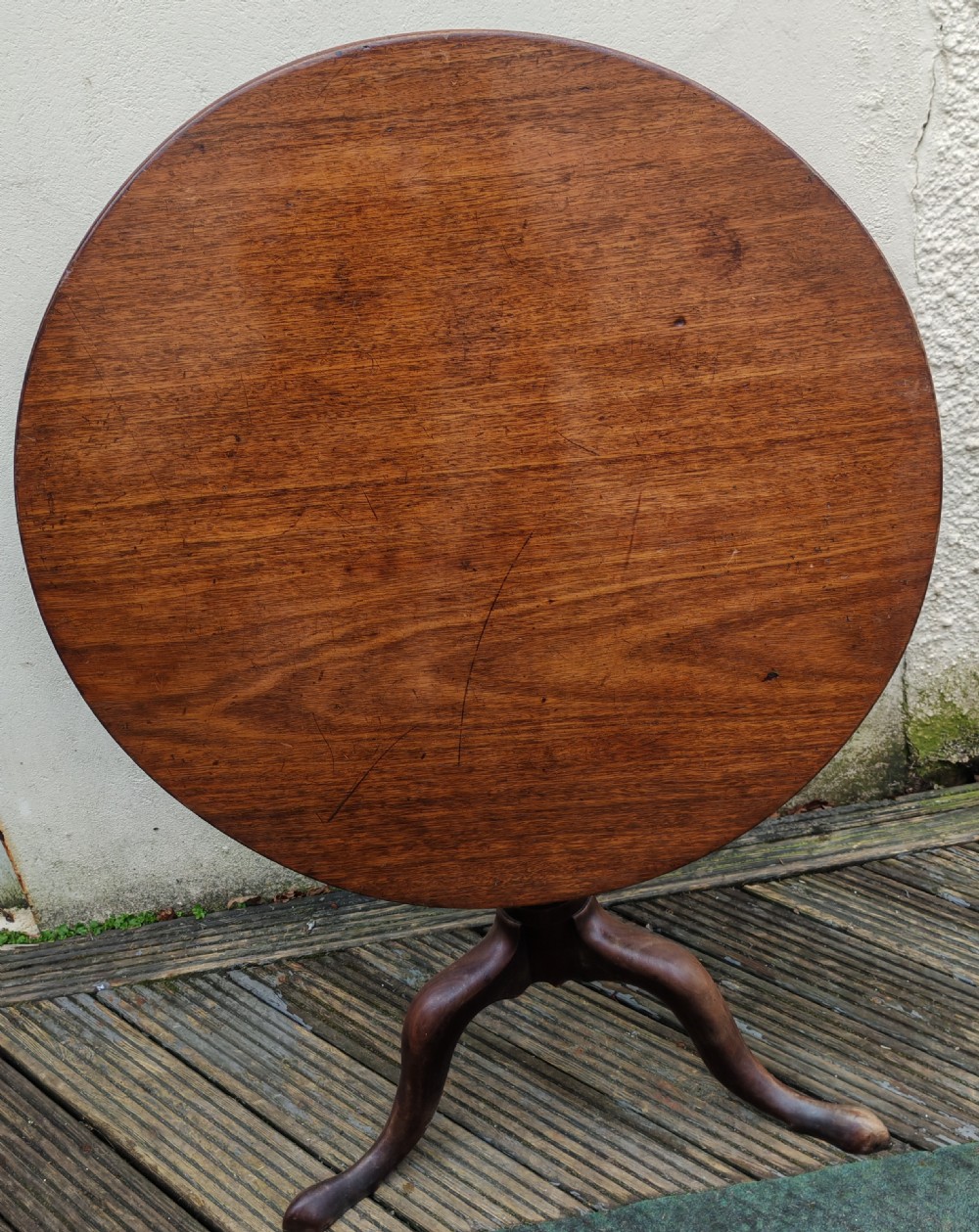 Georgian mahogany tripod table. View II