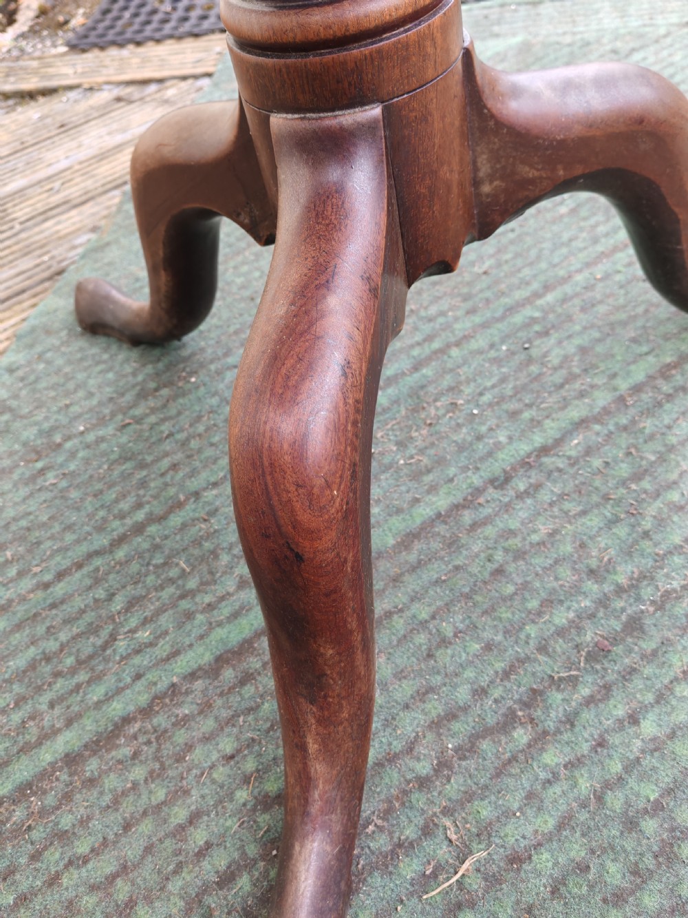 Georgian mahogany tripod table. View X