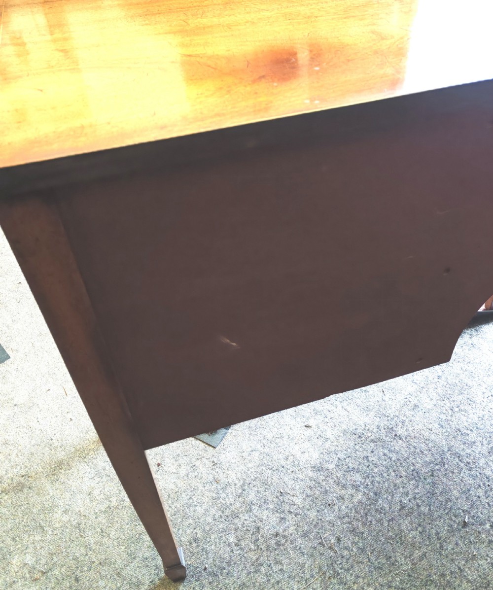 Antique mahogany, serpentine and inlaid sideboard in the George III style. View IX