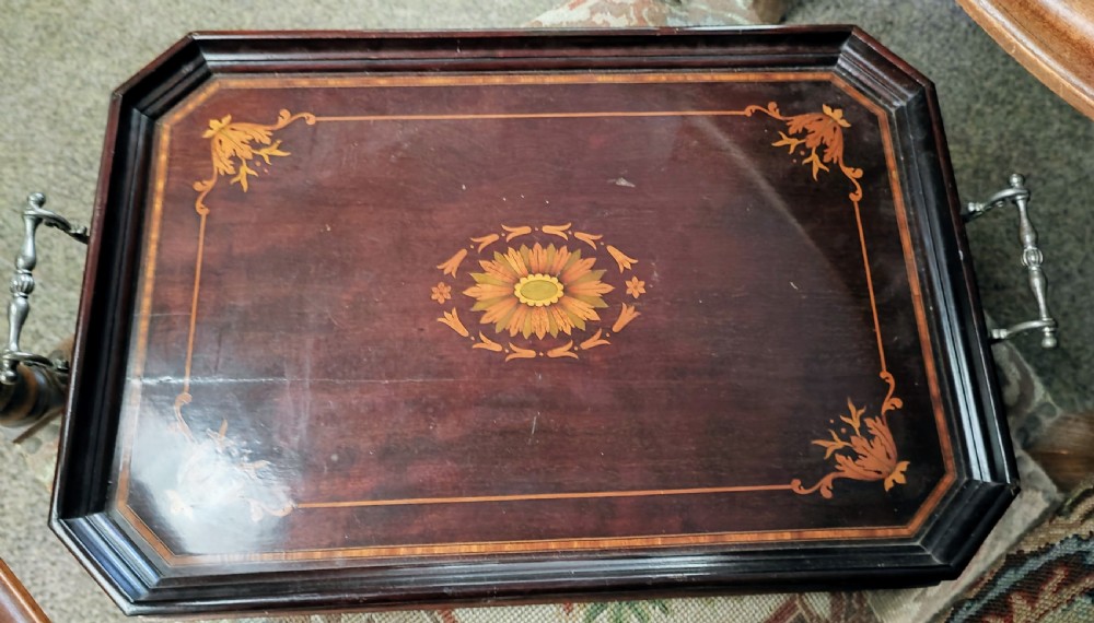 Edwardian inlaid tray of good quality. View VI