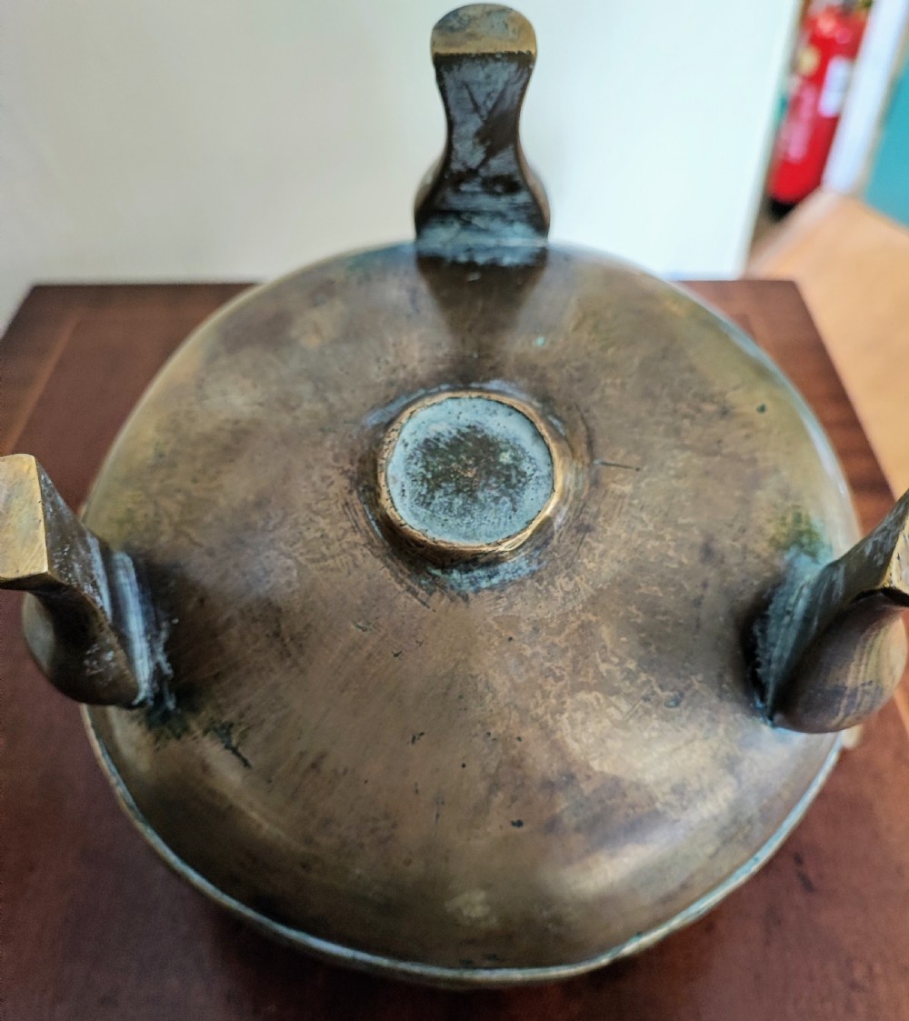 Antique, Chinese bronze censor. View III