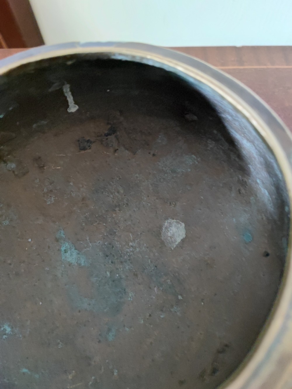 Antique, Chinese bronze censor. View V