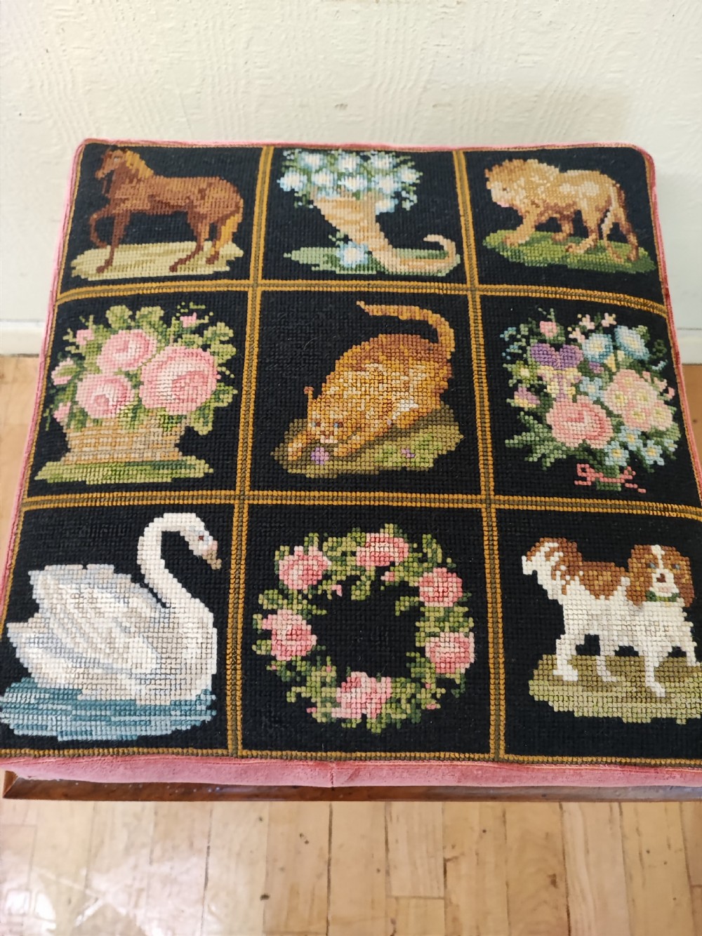 An attractive Victorian ottoman stool. View II