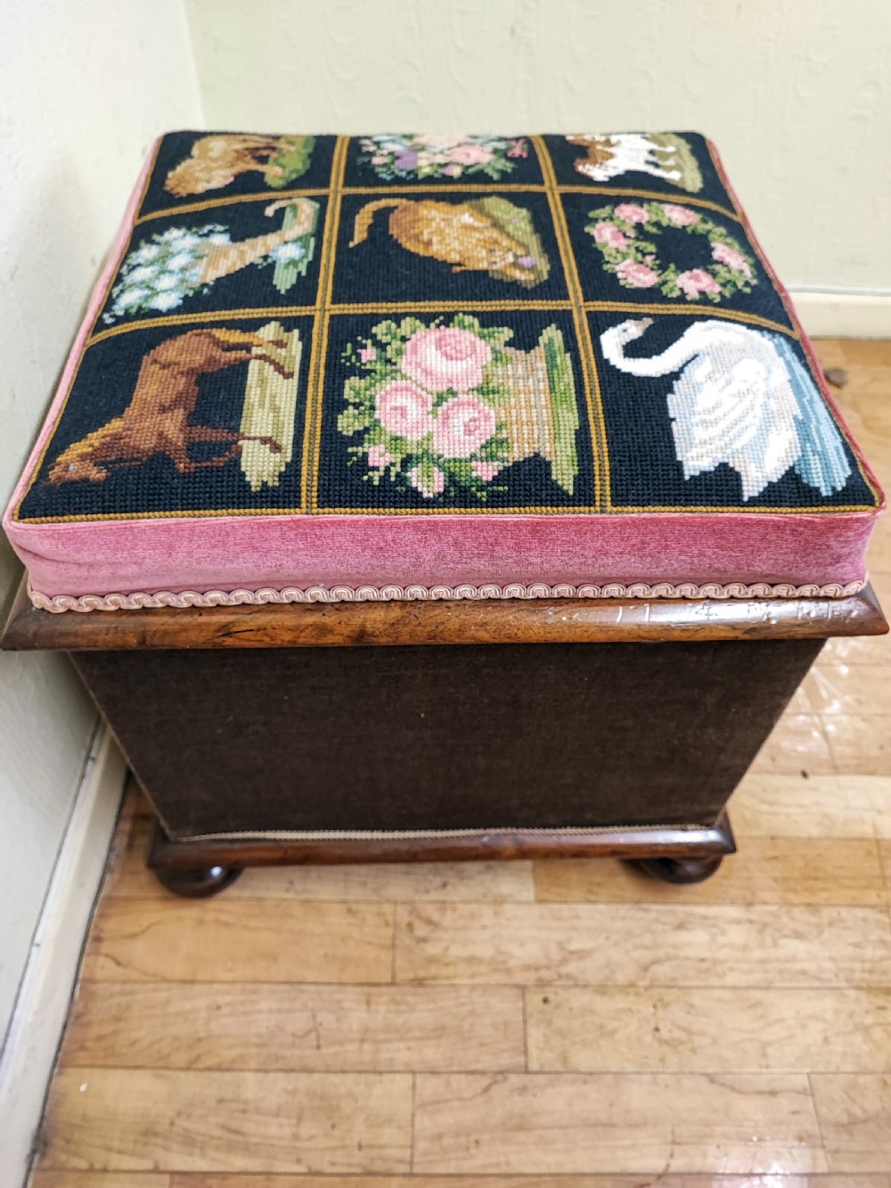 An attractive Victorian ottoman stool. View V