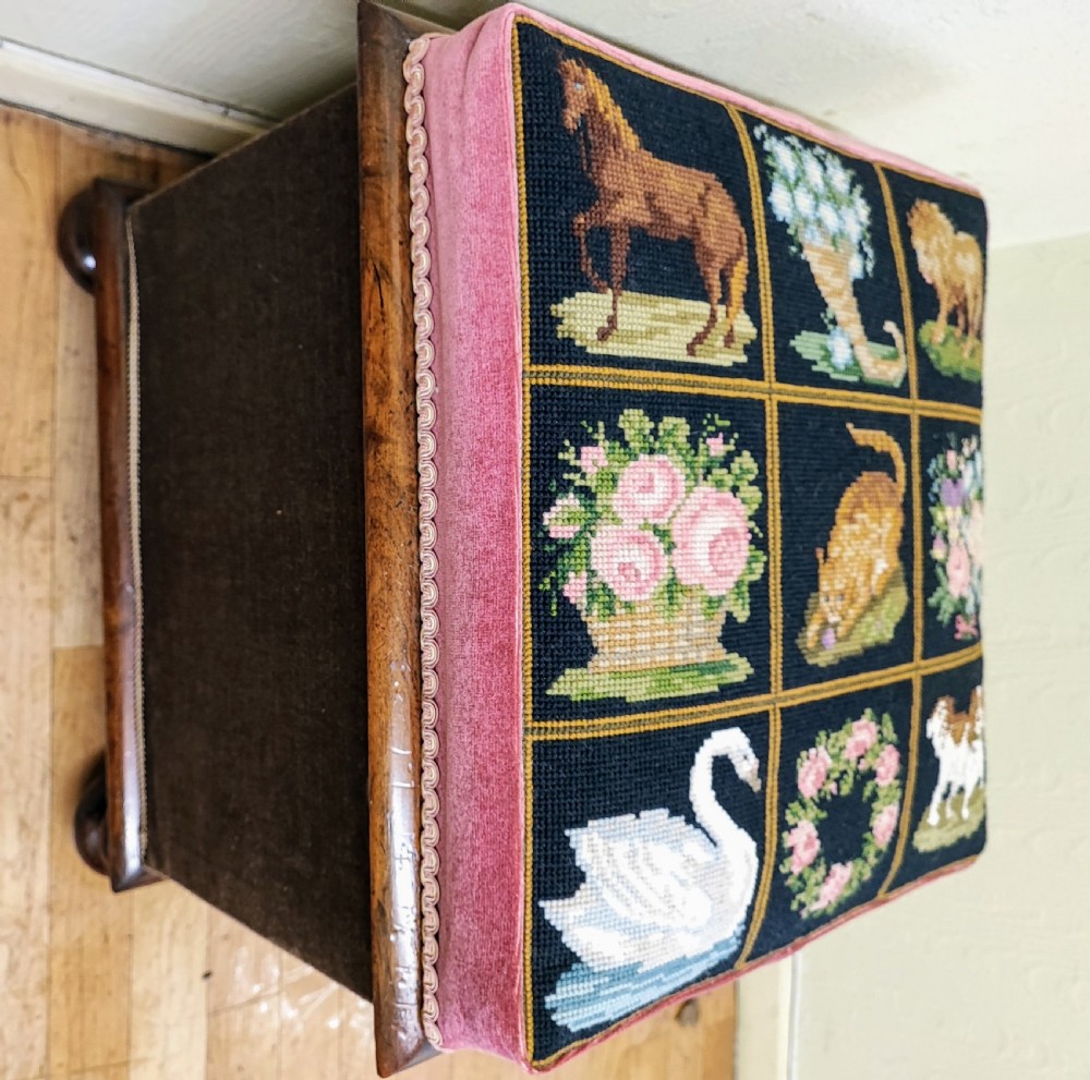 An attractive Victorian ottoman stool. View VI