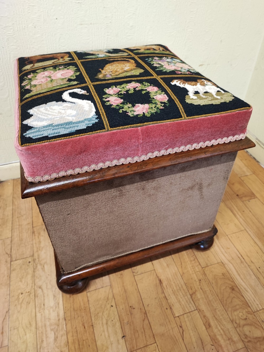 An attractive Victorian ottoman stool. View VII