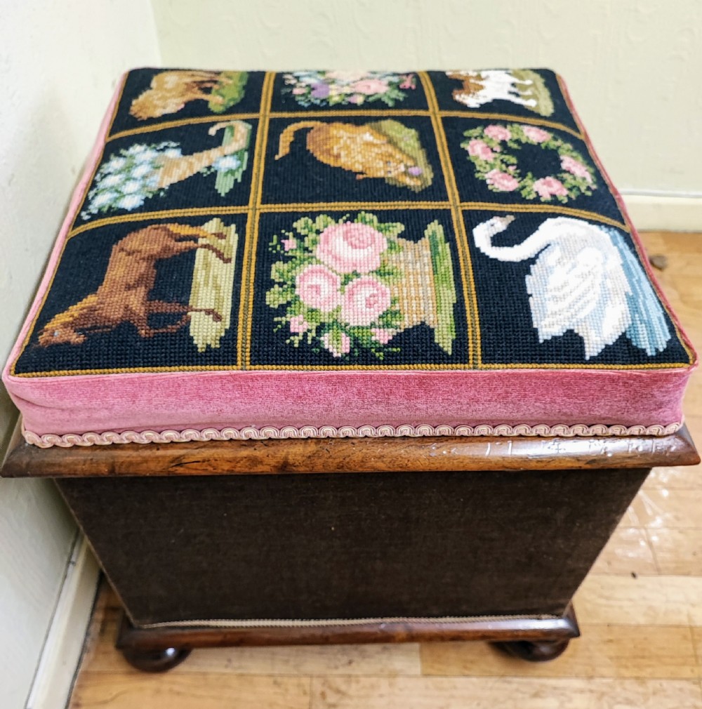 An attractive Victorian ottoman stool. View VIII