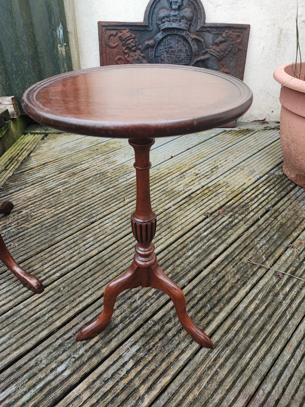 Antique mahogany wine table.