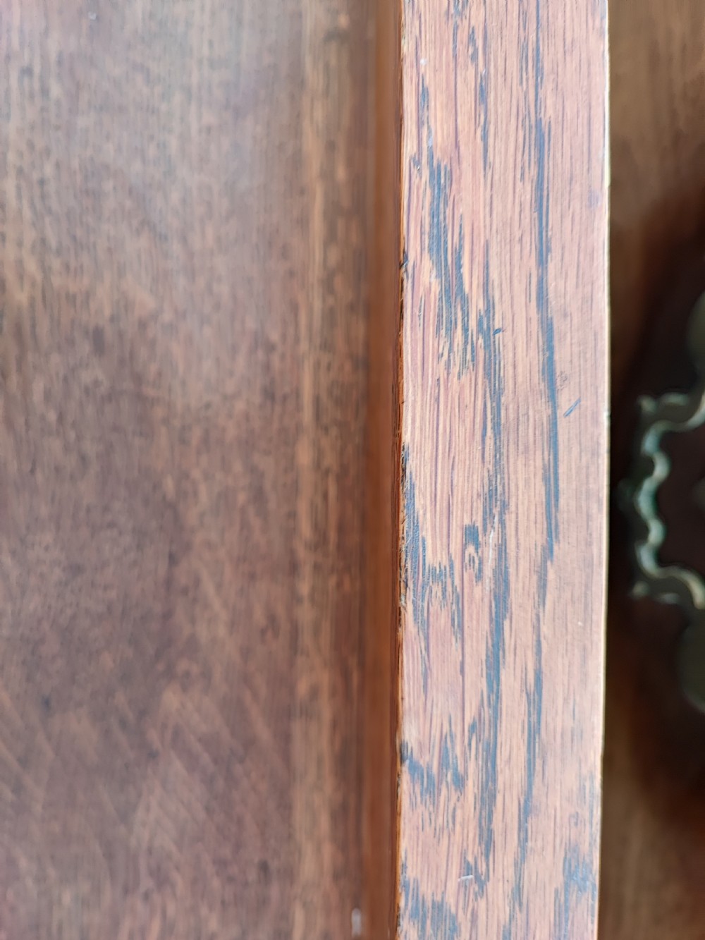 Art's and crafts oak bedside cabinet. View II