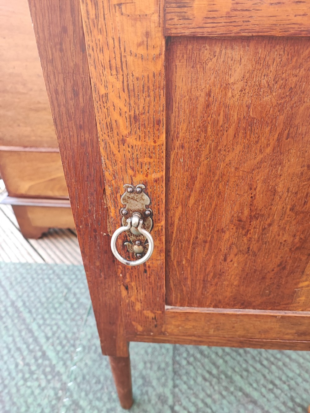 Art's and crafts oak bedside cabinet. View VII