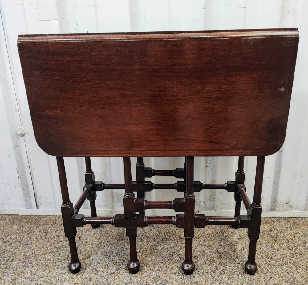 Antique, small spider leg drop flap table.