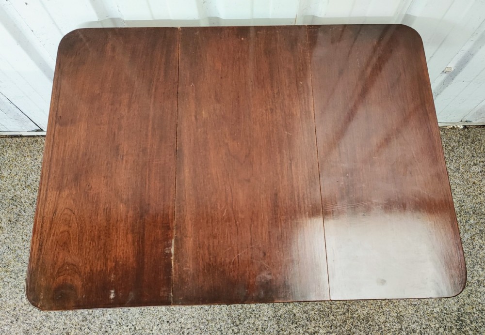 Antique, small spider leg drop flap table. View III