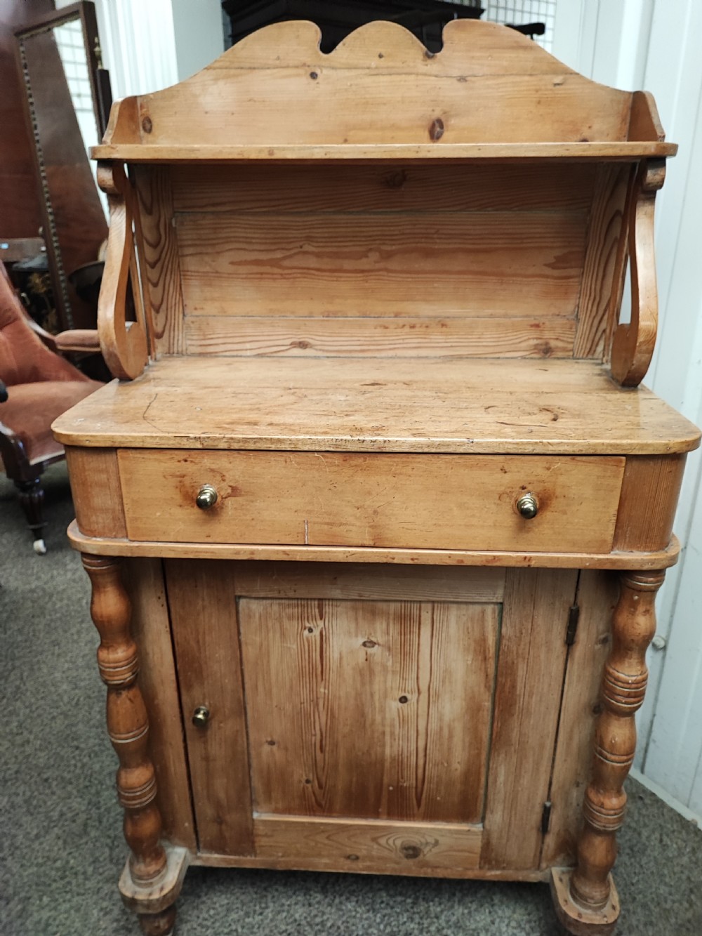 Small Regency pine side cabinet or chiffonier. View II