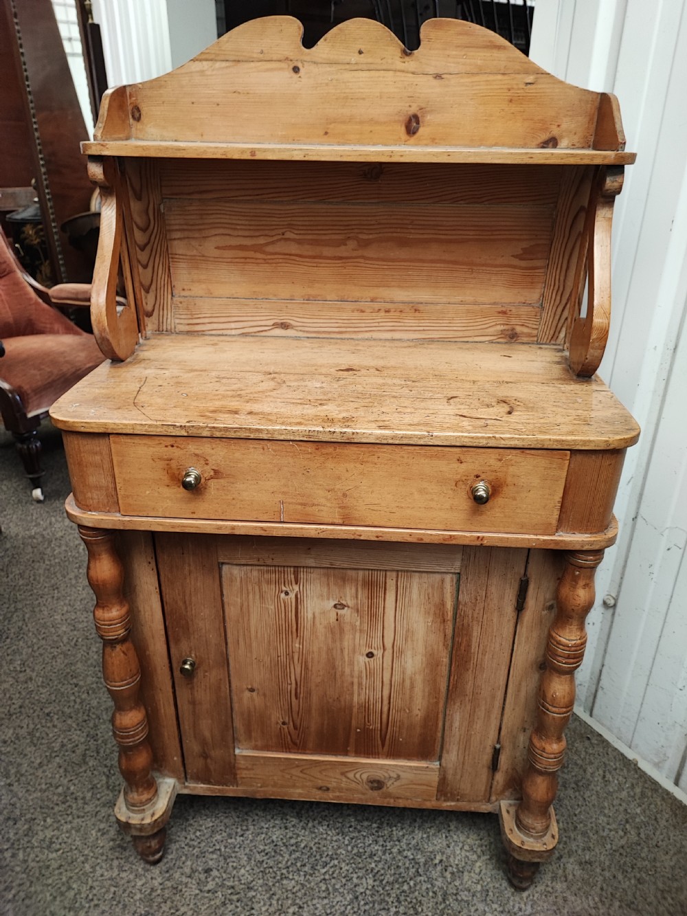 Small Regency pine side cabinet or chiffonier. View III