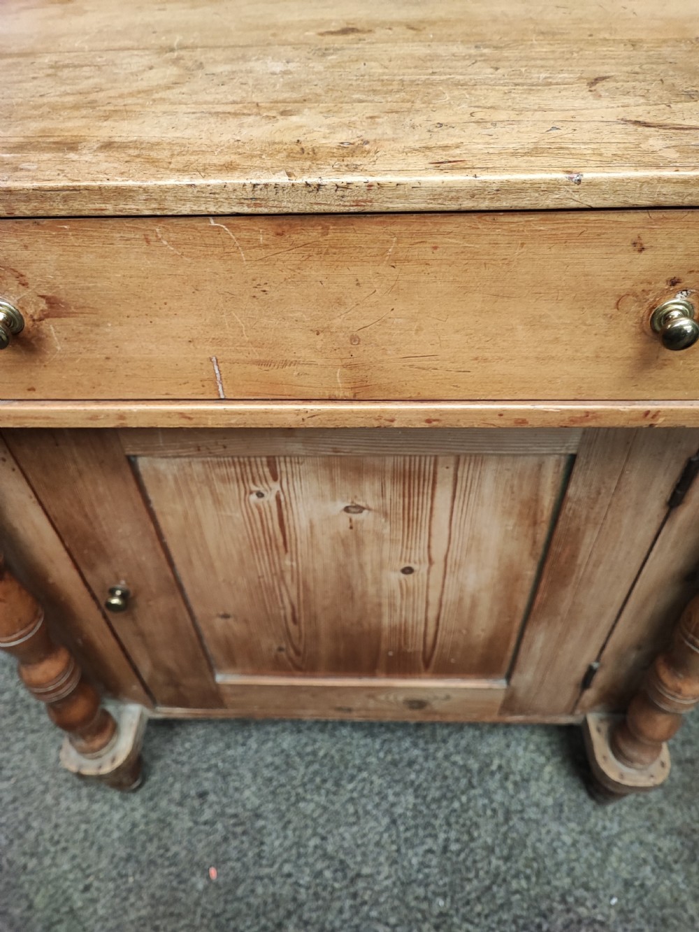 Small Regency pine side cabinet or chiffonier. View VIII