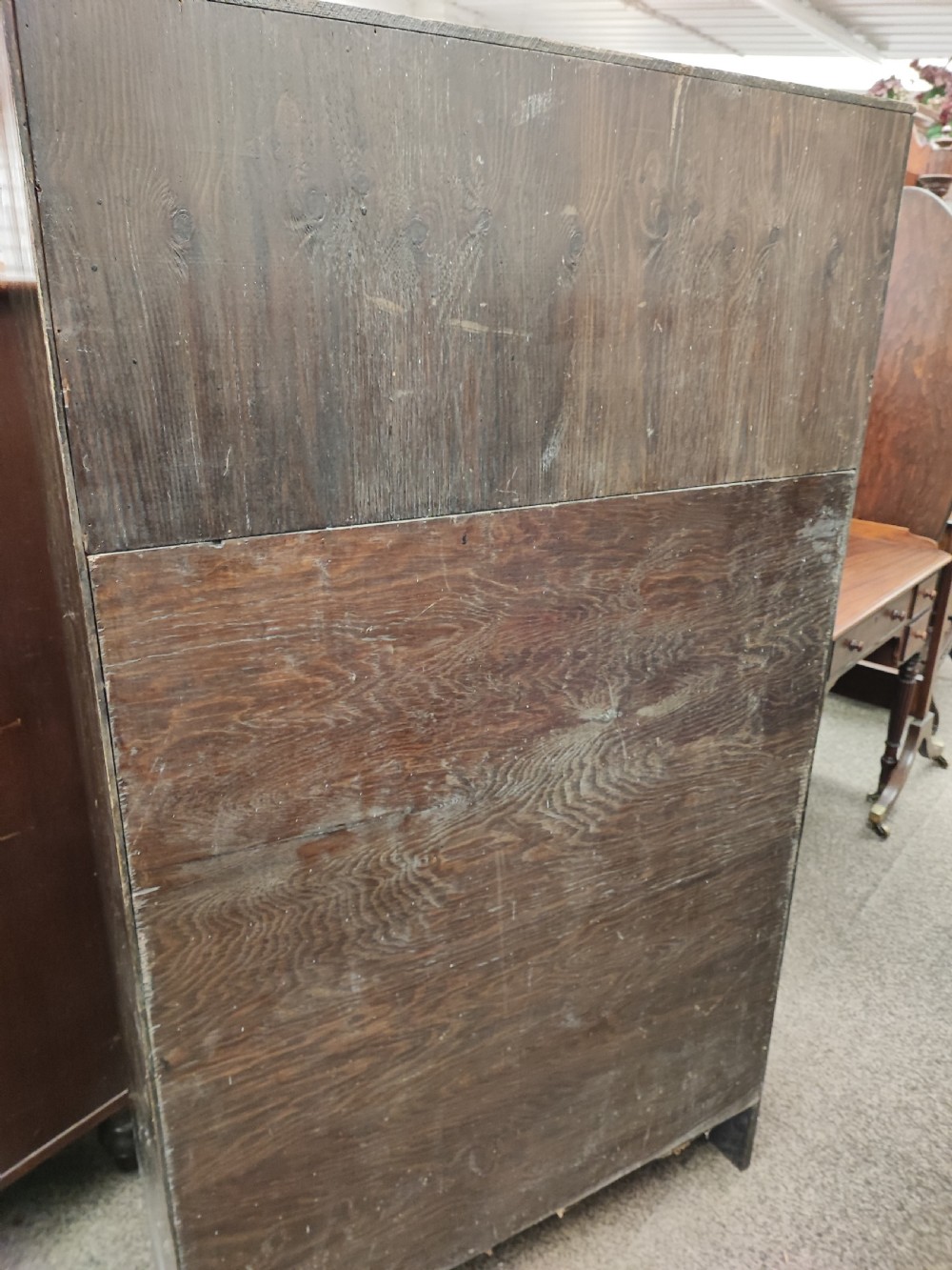 Antique 4 door solicitors oak bookcase. View II