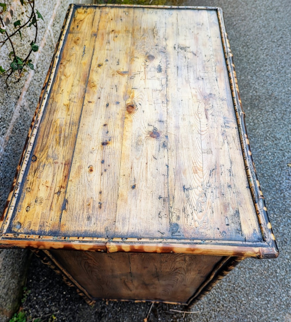 An unusual tiger bamboo and pine,small chest of drawers. View VII