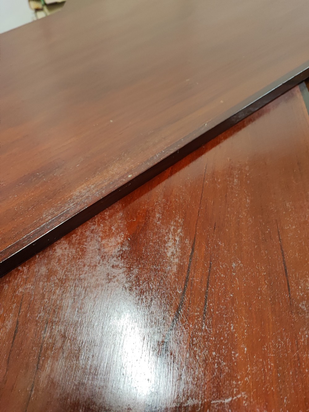 A quality antique mahogany carved open bookcase. View V