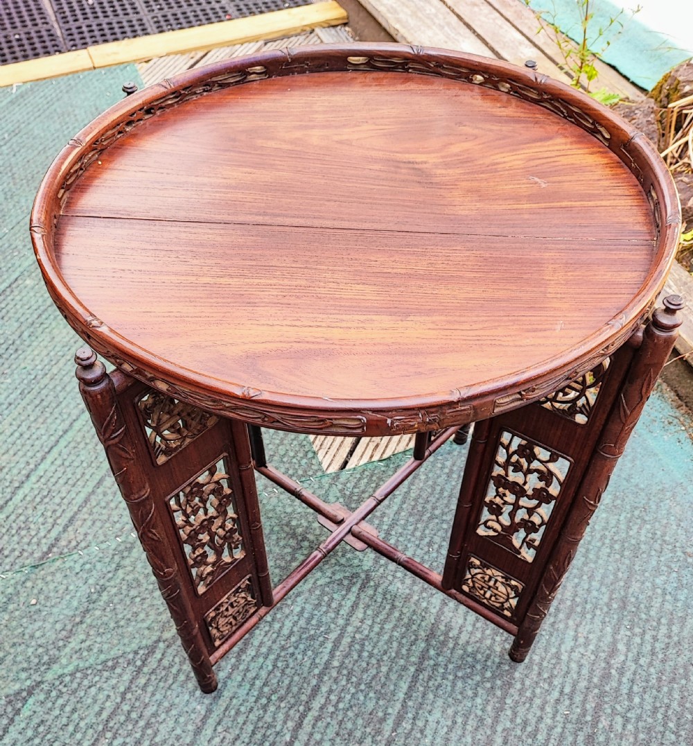 Antique rosewood Chinese folding table.