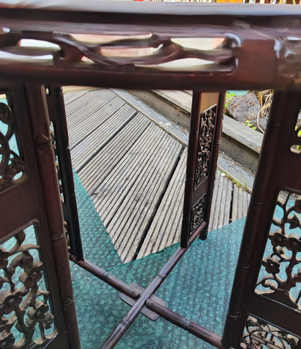 Antique rosewood Chinese folding table. View IV