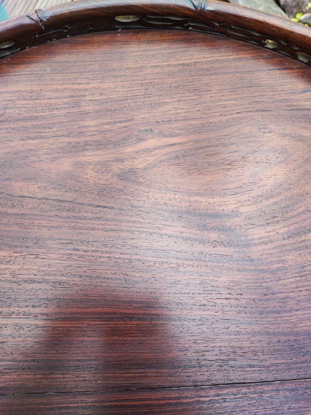 Antique rosewood Chinese folding table. View VI