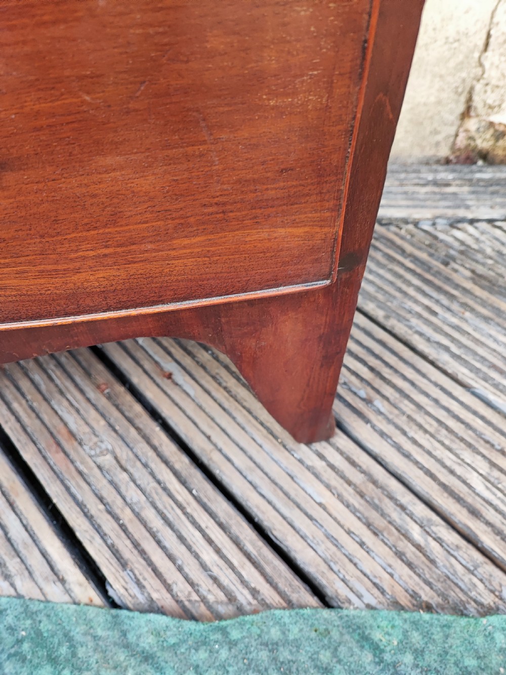 Regency bow front mahogany chest of drawers. View III