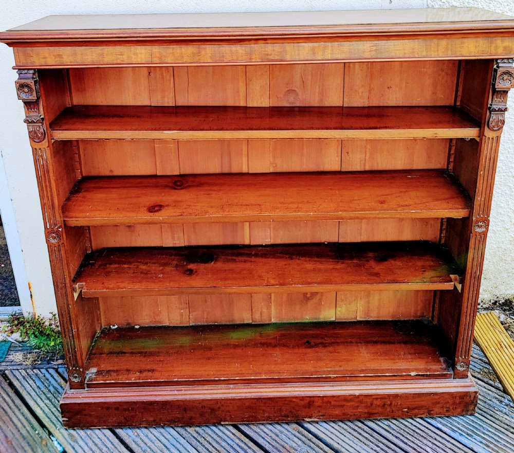 A quality mahogany open bookcase.