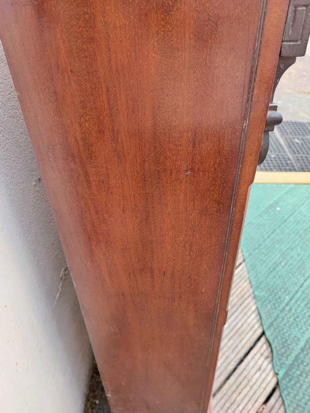 A quality mahogany open bookcase. View VI
