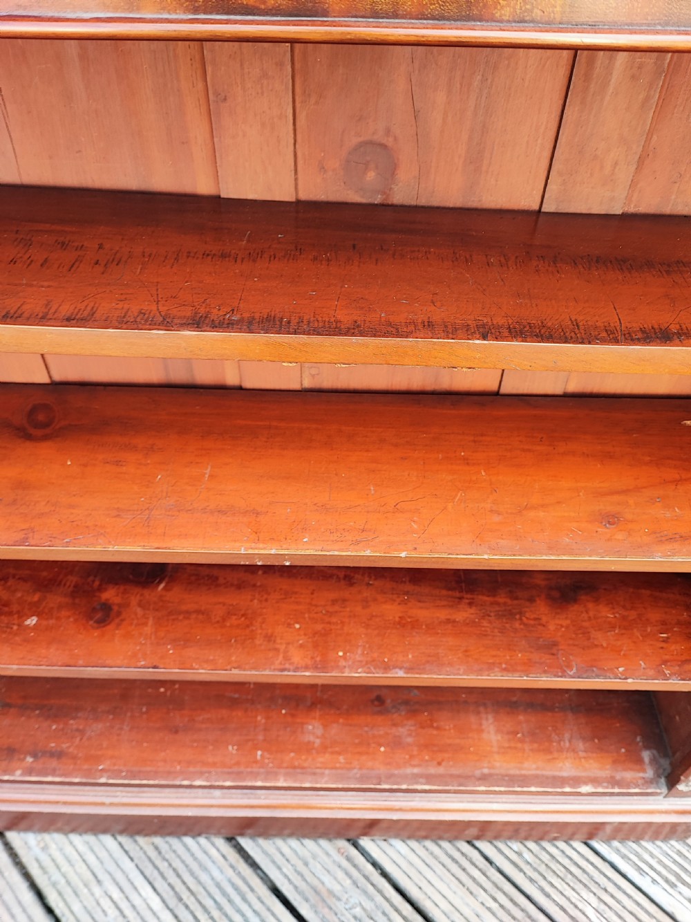 A quality mahogany open bookcase. View VII