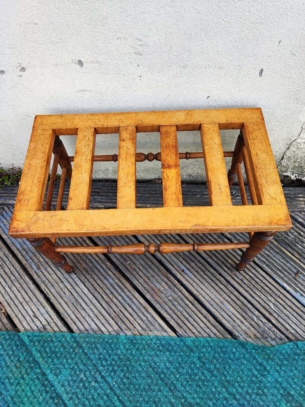 Antique satinwood luggage rack  View IV