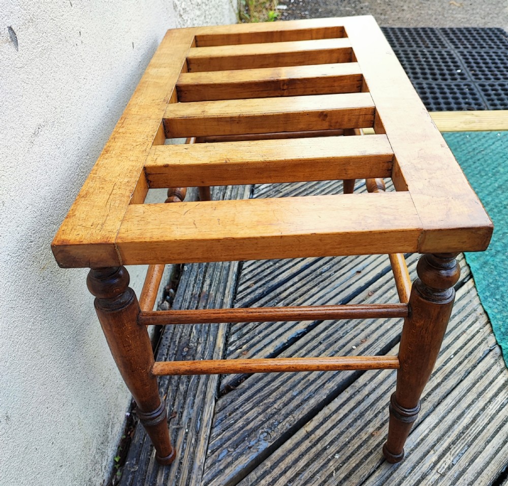 Antique satinwood luggage rack  View V