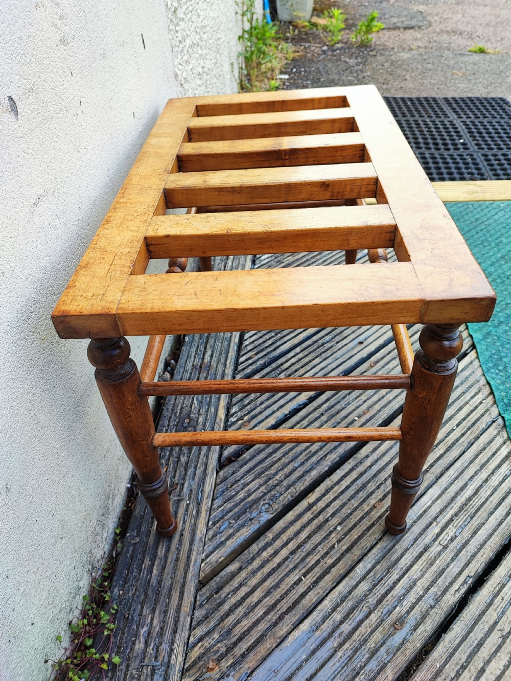 Antique satinwood luggage rack  View XI