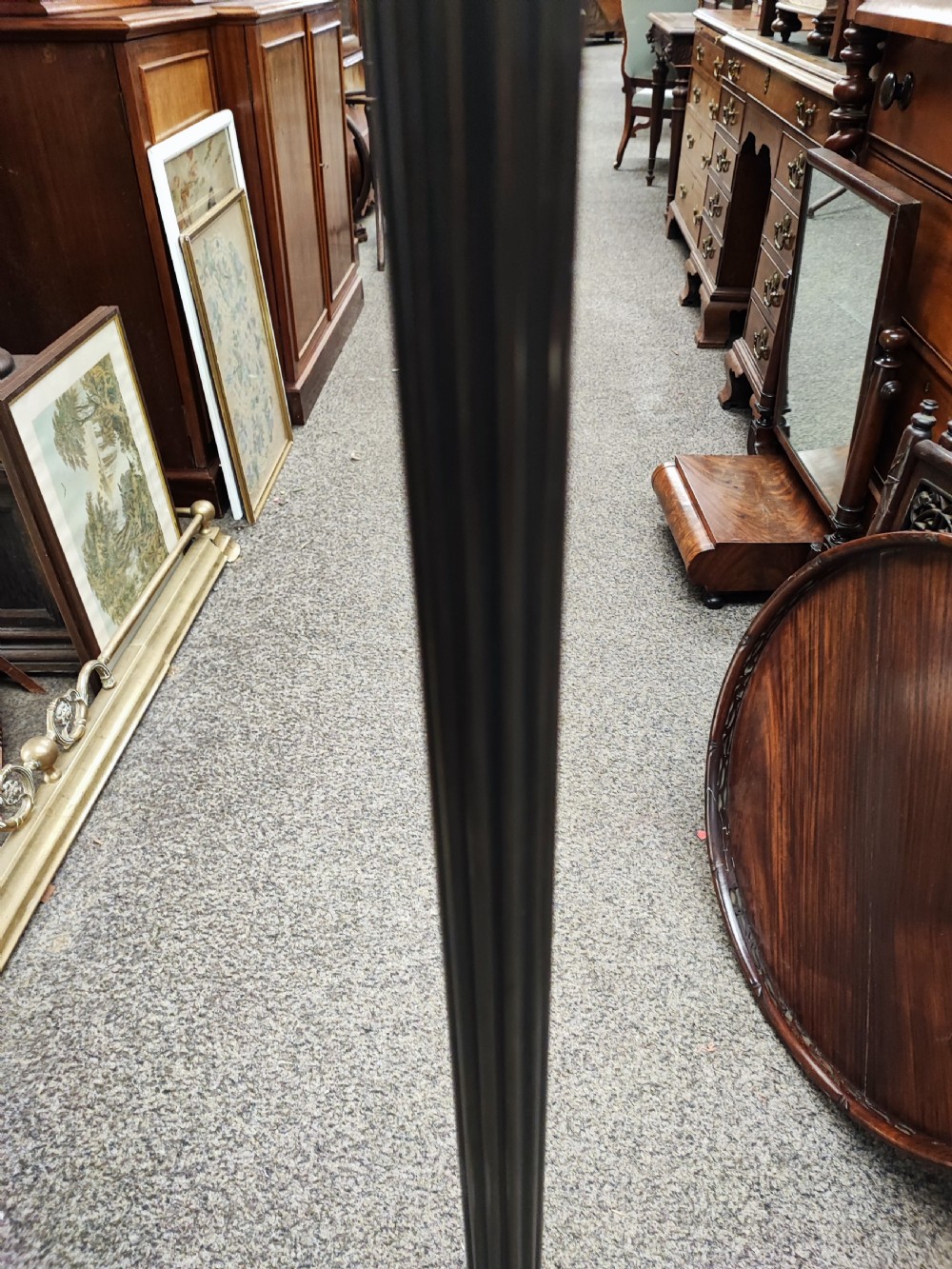 Bronzed finish metal standard lamp. View II