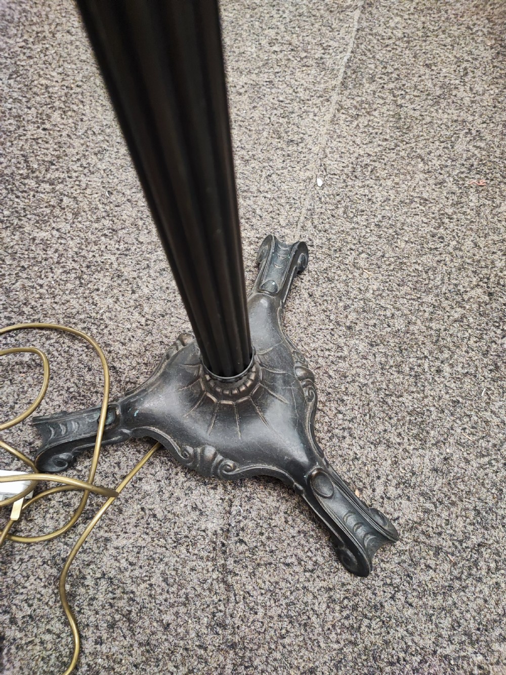 Bronzed finish metal standard lamp. View IV