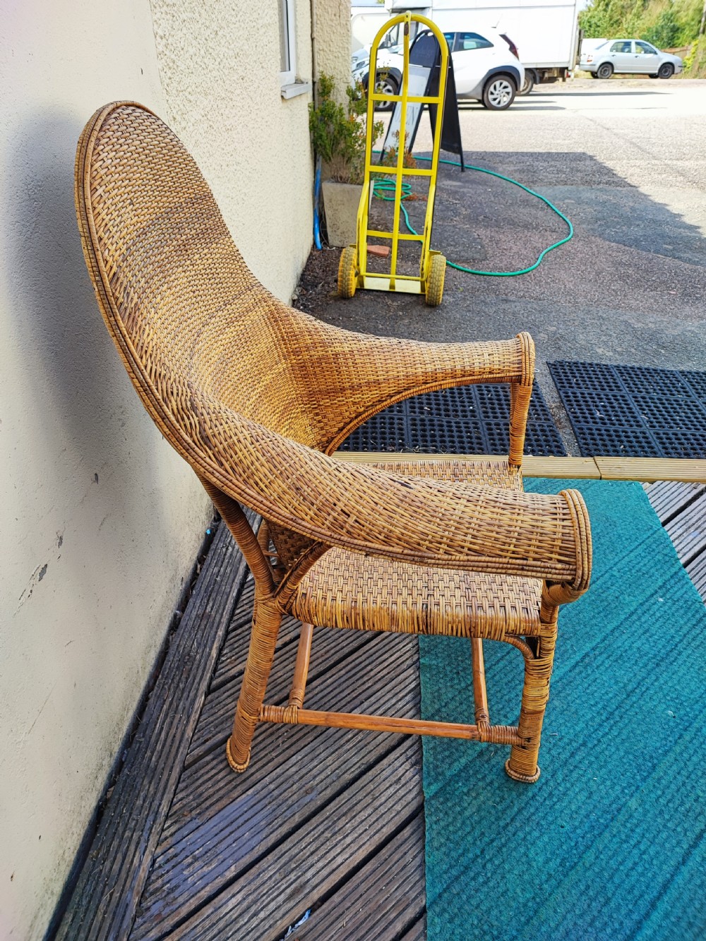 A 1920s Dryad art's and crafts cane armchair. View III