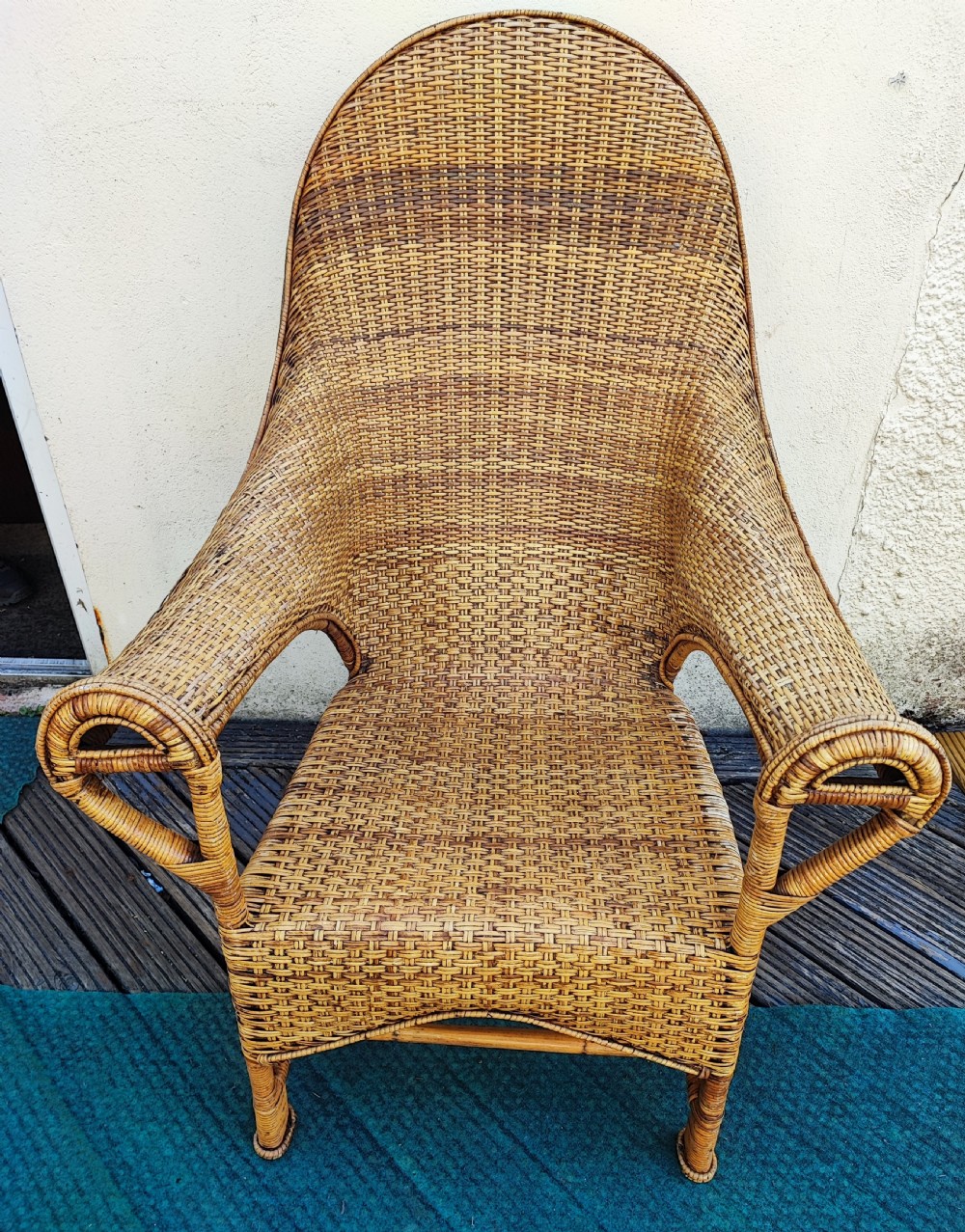 A 1920s Dryad art's and crafts cane armchair. View IV