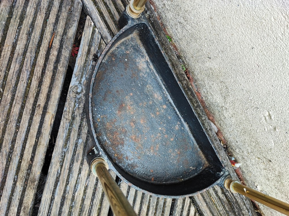 Victorian brass and iron five section stick or umbrella stand. View IV