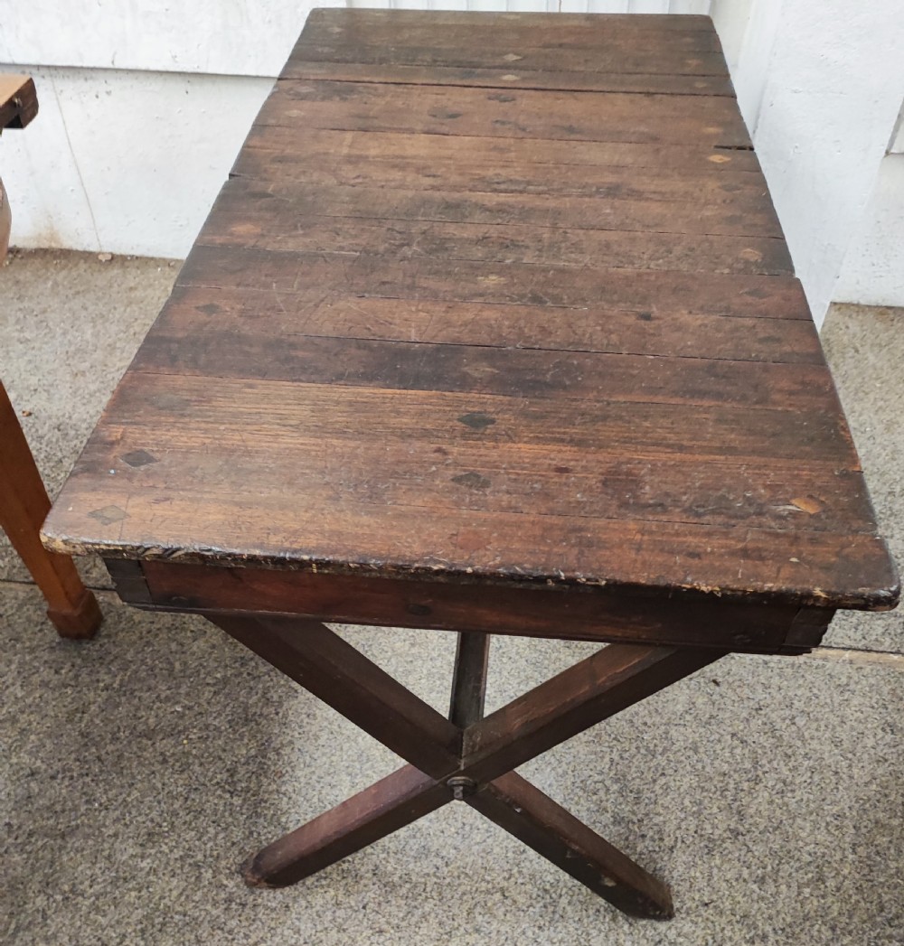 Untouched antique tavern table.