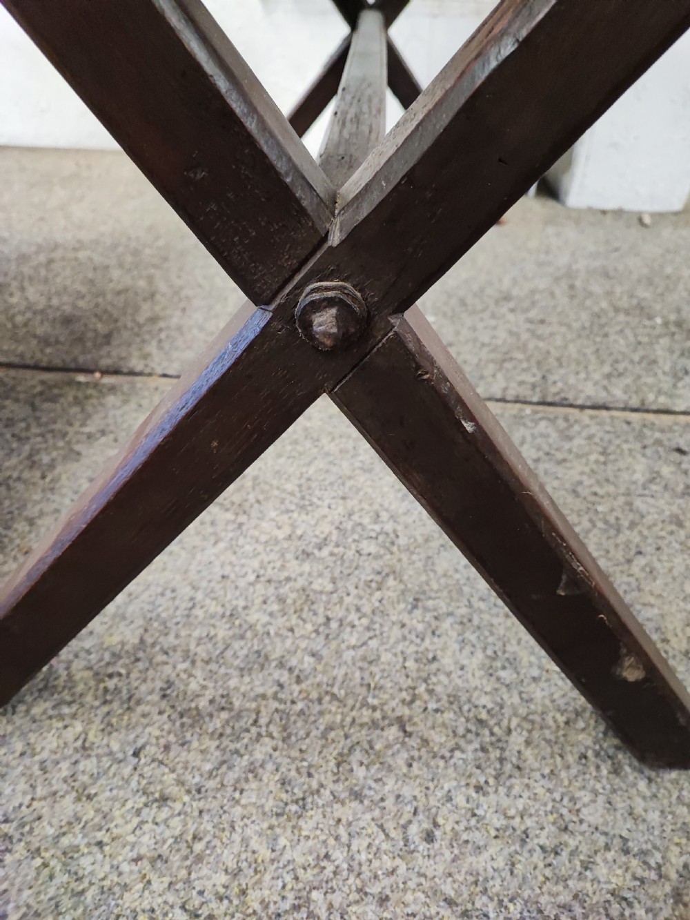 Untouched antique tavern table. View II
