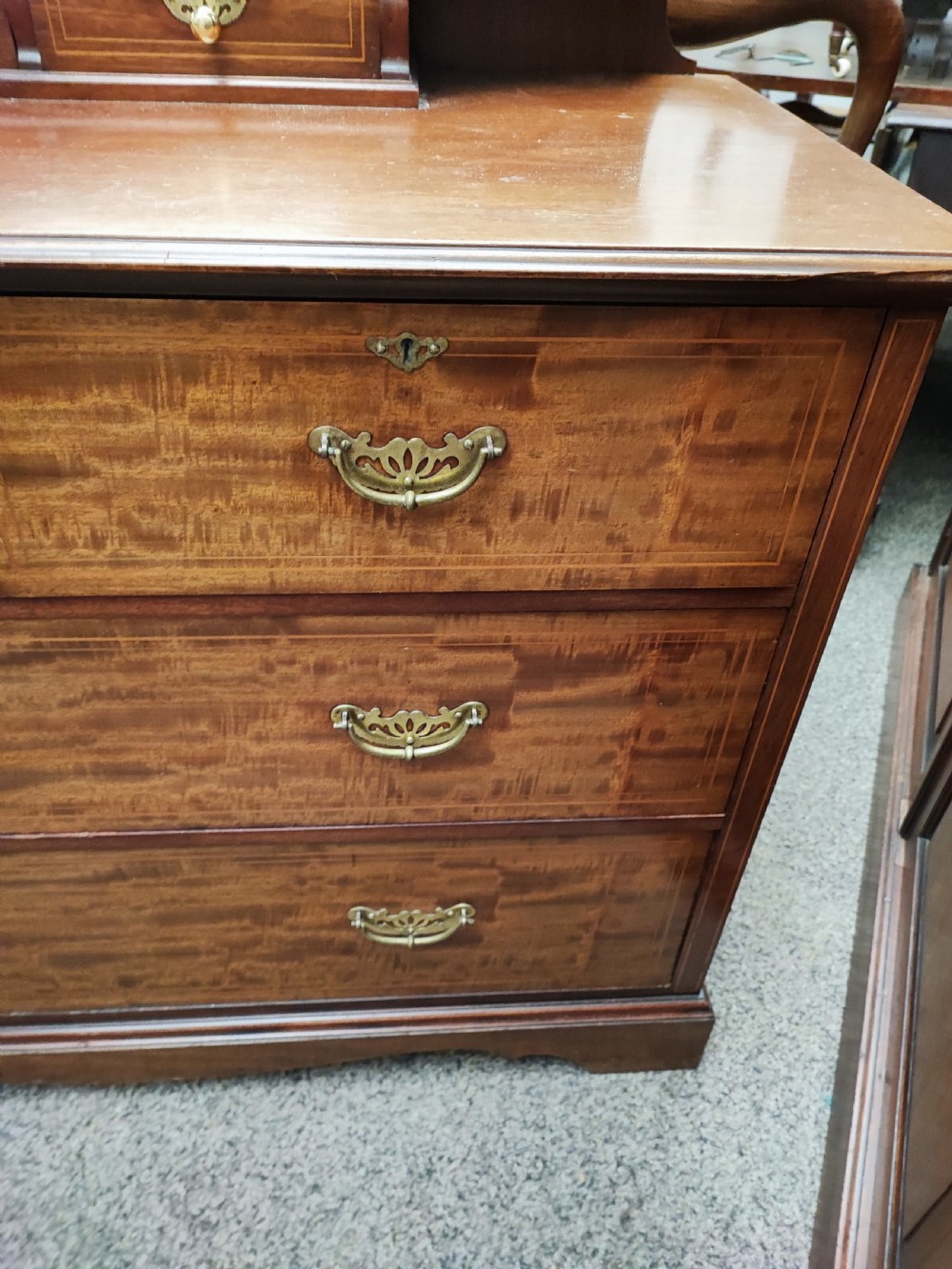 Edwardian inlaid chest dressing table. View III