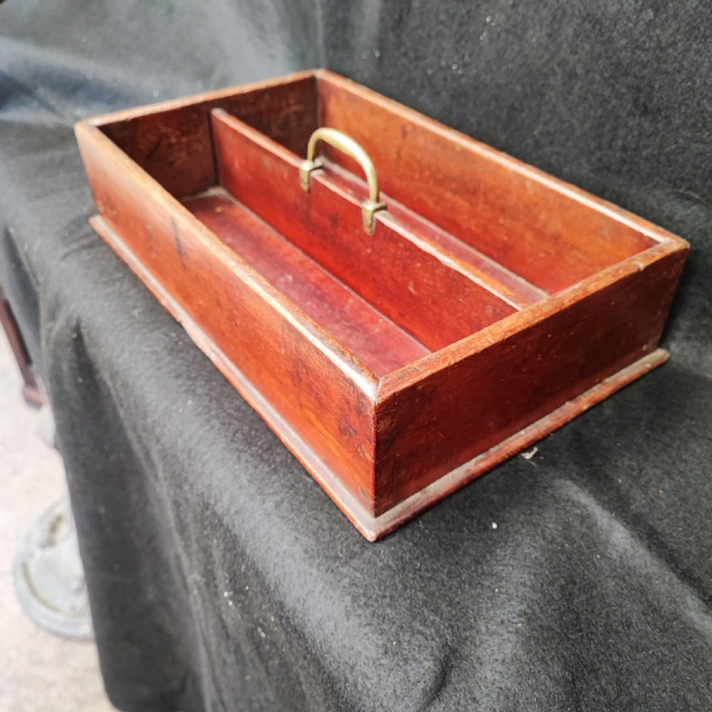 Georgian mahogany cutlery tray  View V