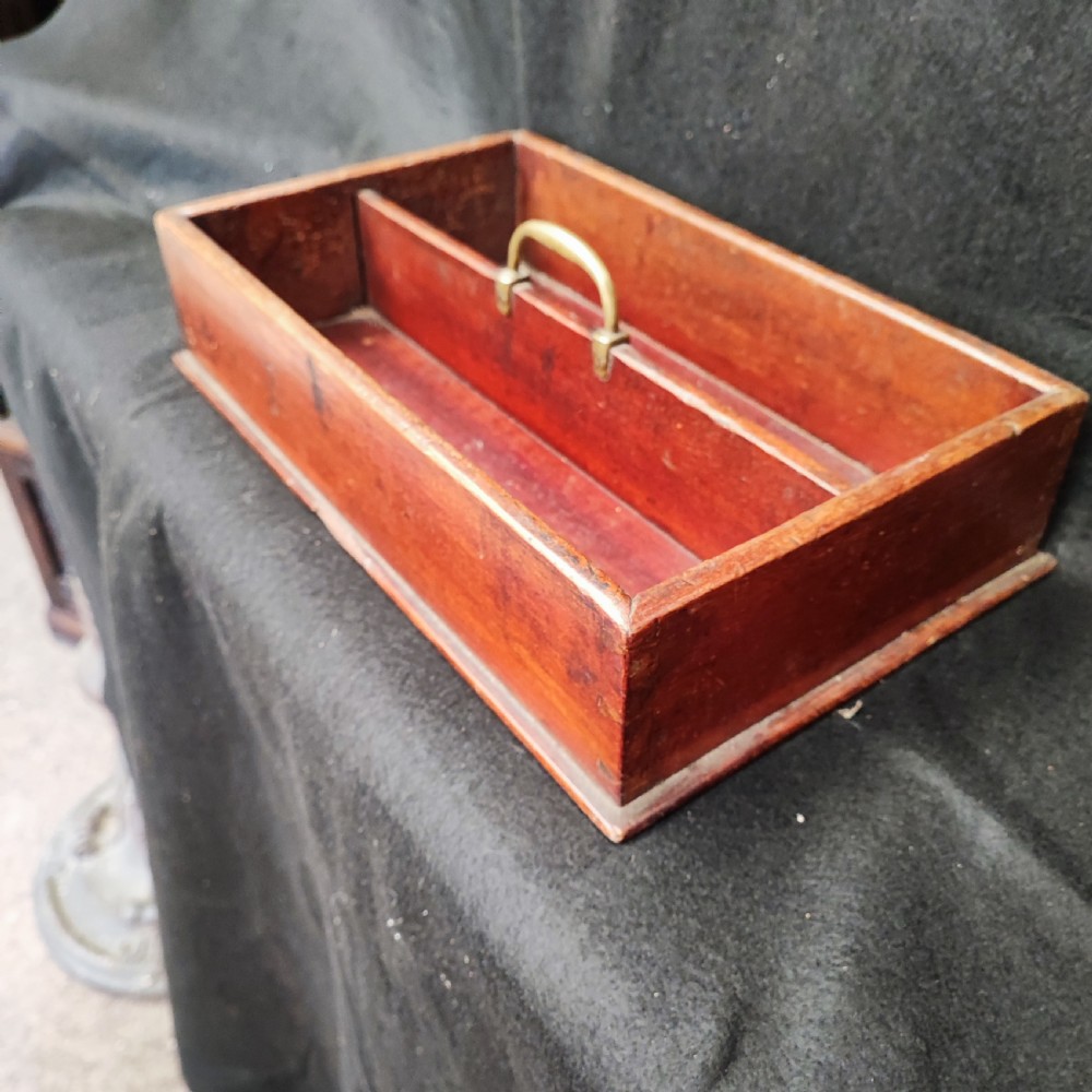 Georgian mahogany cutlery tray  View VI