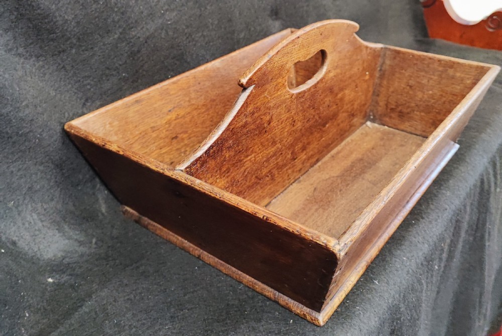 Georgian oak cutlery tray View IV