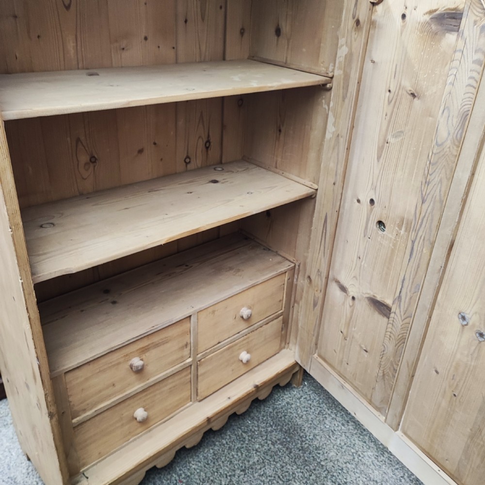 Antique pine kitchen pantry cuboard View II