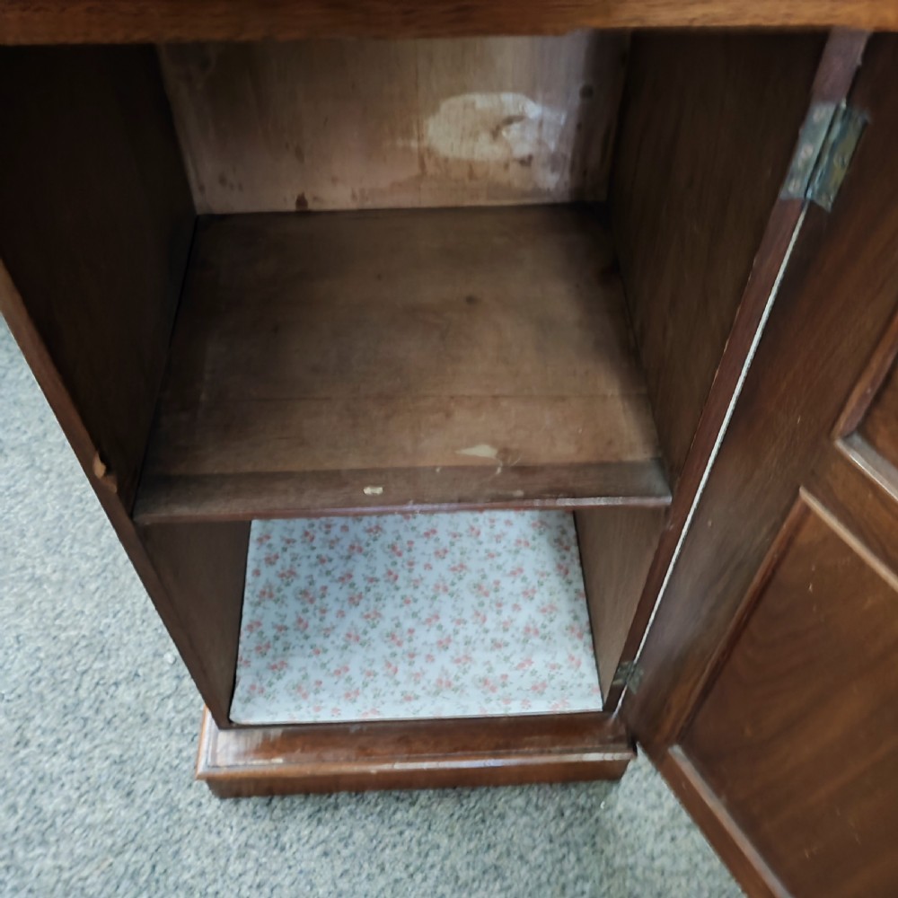 Antique mahogany bedside cabinet View III